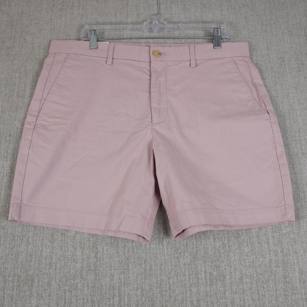 Banana Republic Lived-In Shorts Size 34 Brown Chino 7" Stretch Casual Preppy NWT